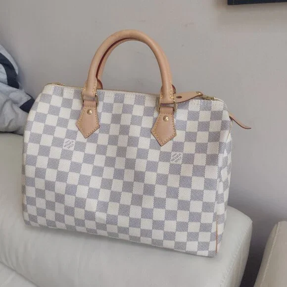 DISCONTINUED Like-NEW  Louis Vuitton DA Speedy 30💙🤍 - Picture 16 of 16